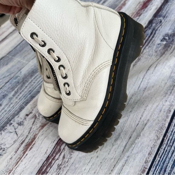 Dr. Martens Dr. Marten SINCLAIR Milled Nappa Leather Platform Boots Size US 8 / IT 38 - 5 Thumbnail