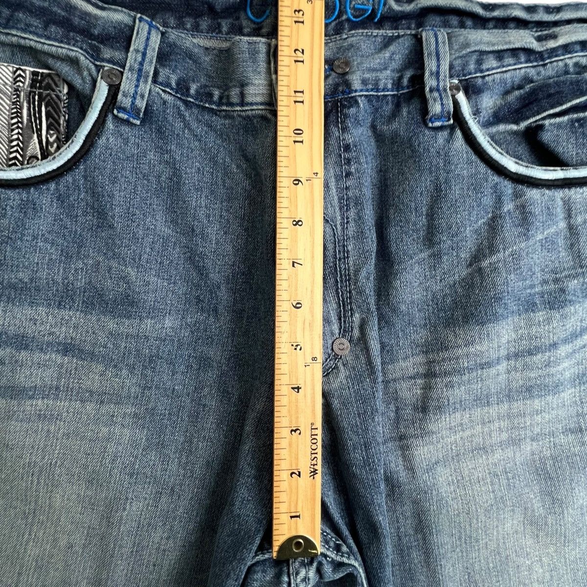 Coogi Coogi Medium Wash Embroidered Pocket Baggy Y2K Jeans 40 X 35 Size US 40 / EU 56 - 4 Thumbnail