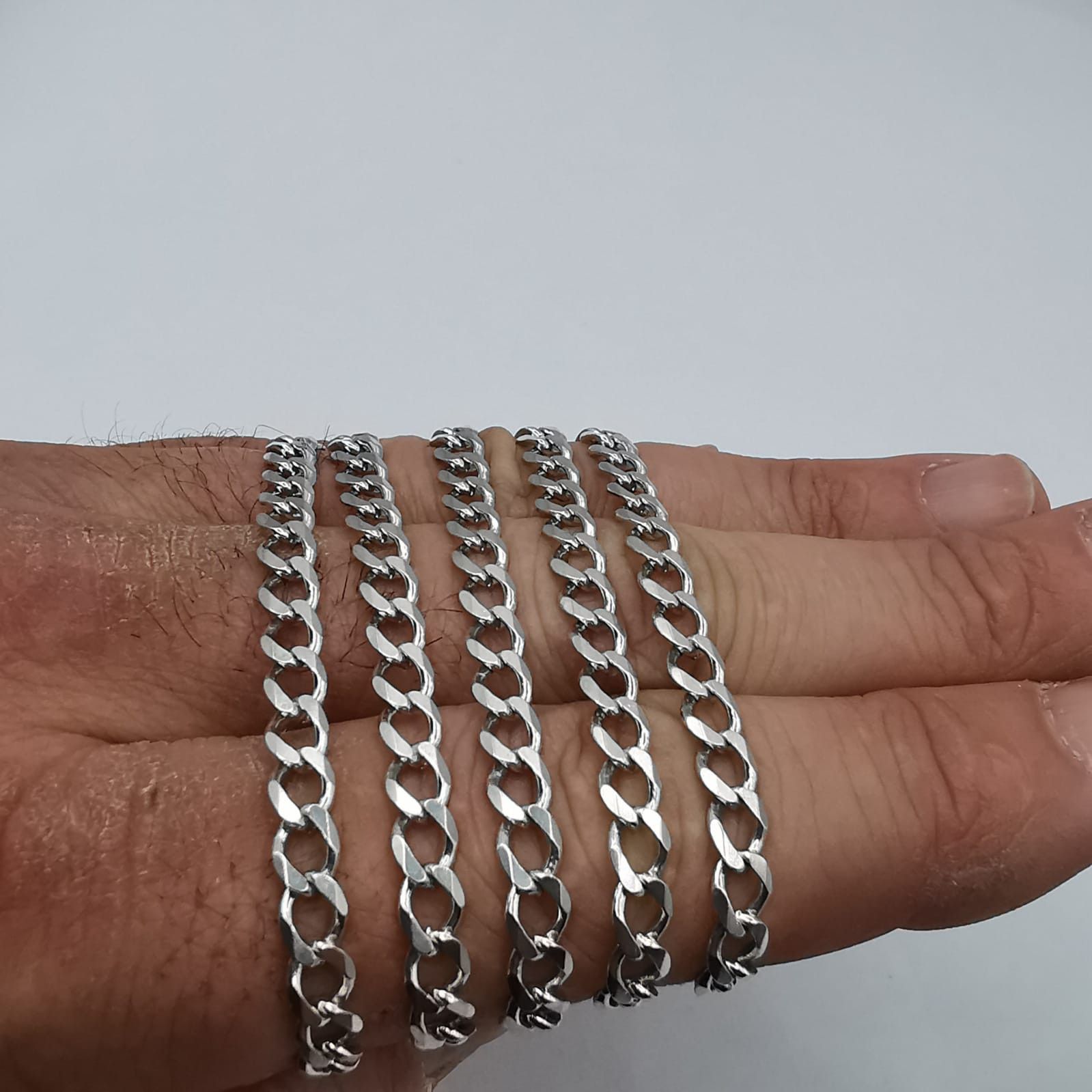 Sterling Silver Vintage Jewelry Chain, 925 Sterling Silver, Signed 21,29g Size ONE SIZE - 6 Thumbnail