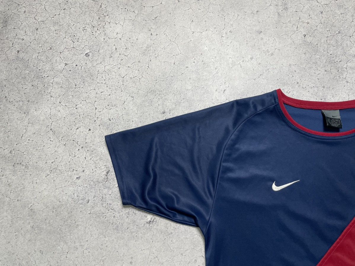 Nike × Vintage Vintage T-Shirt Nike Swoosh Drill Y2K Hype Size US S / EU 44-46 / 1 - 3 Thumbnail