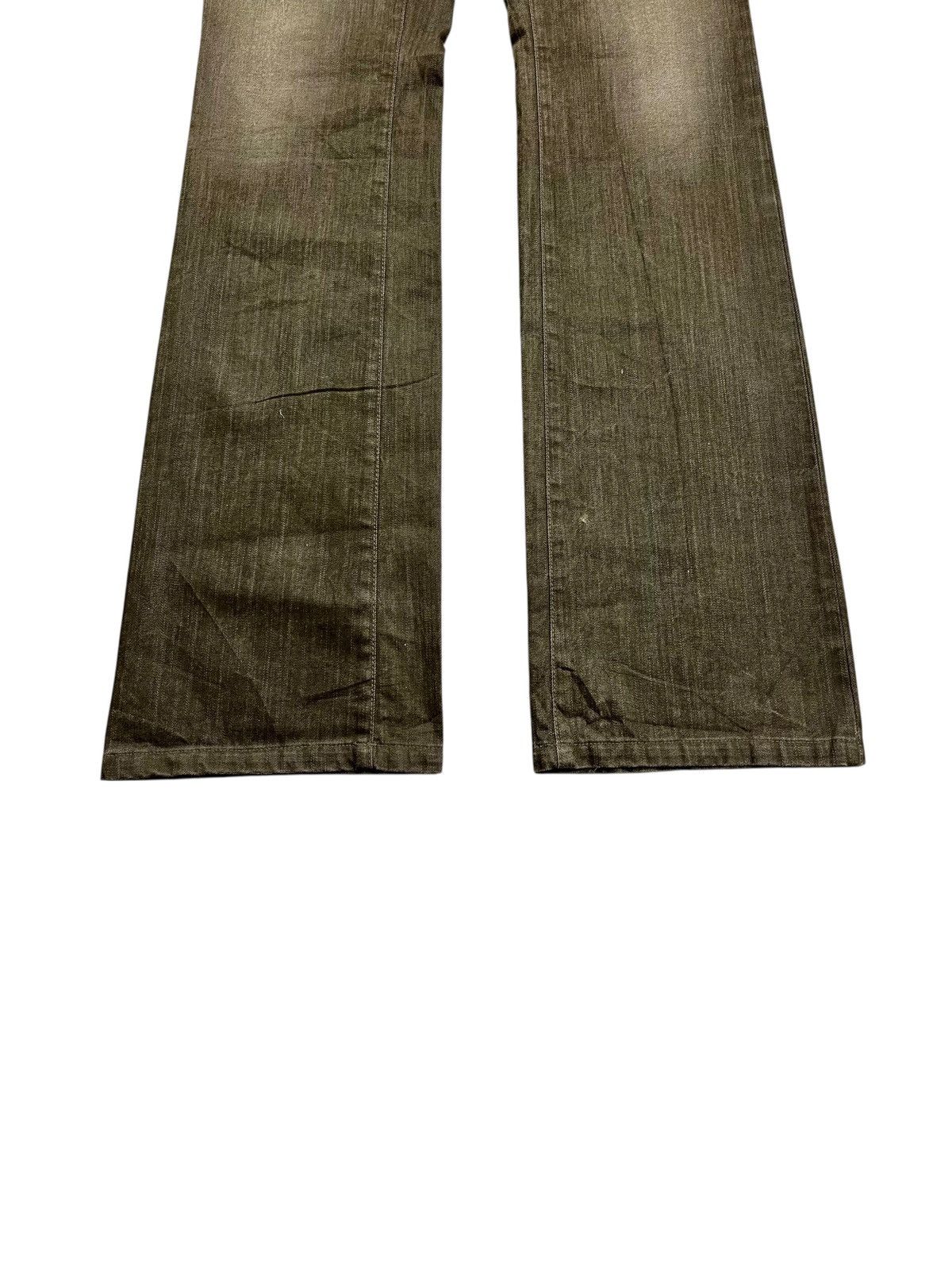 If Six Was Nine 2000s Tete Homme - Chocolate Mudwash Flared Denim - Size US 29 - 4 Thumbnail