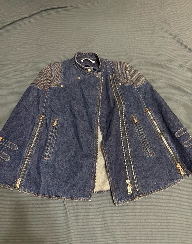Givenchy Givenchy Size40 Exclusive Biker Denim Cloak Jacket Size US M / EU 48-50 / 2 - 1 Thumbnail