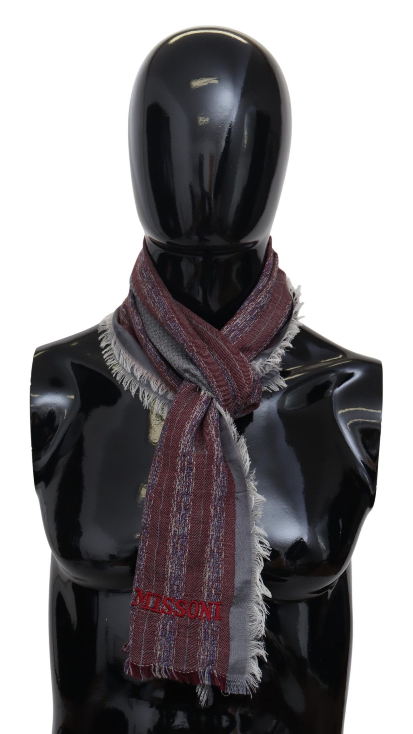 Missoni Elegant Wool Striped Logo Men's Scarf Size ONE SIZE - 1 Thumbnail