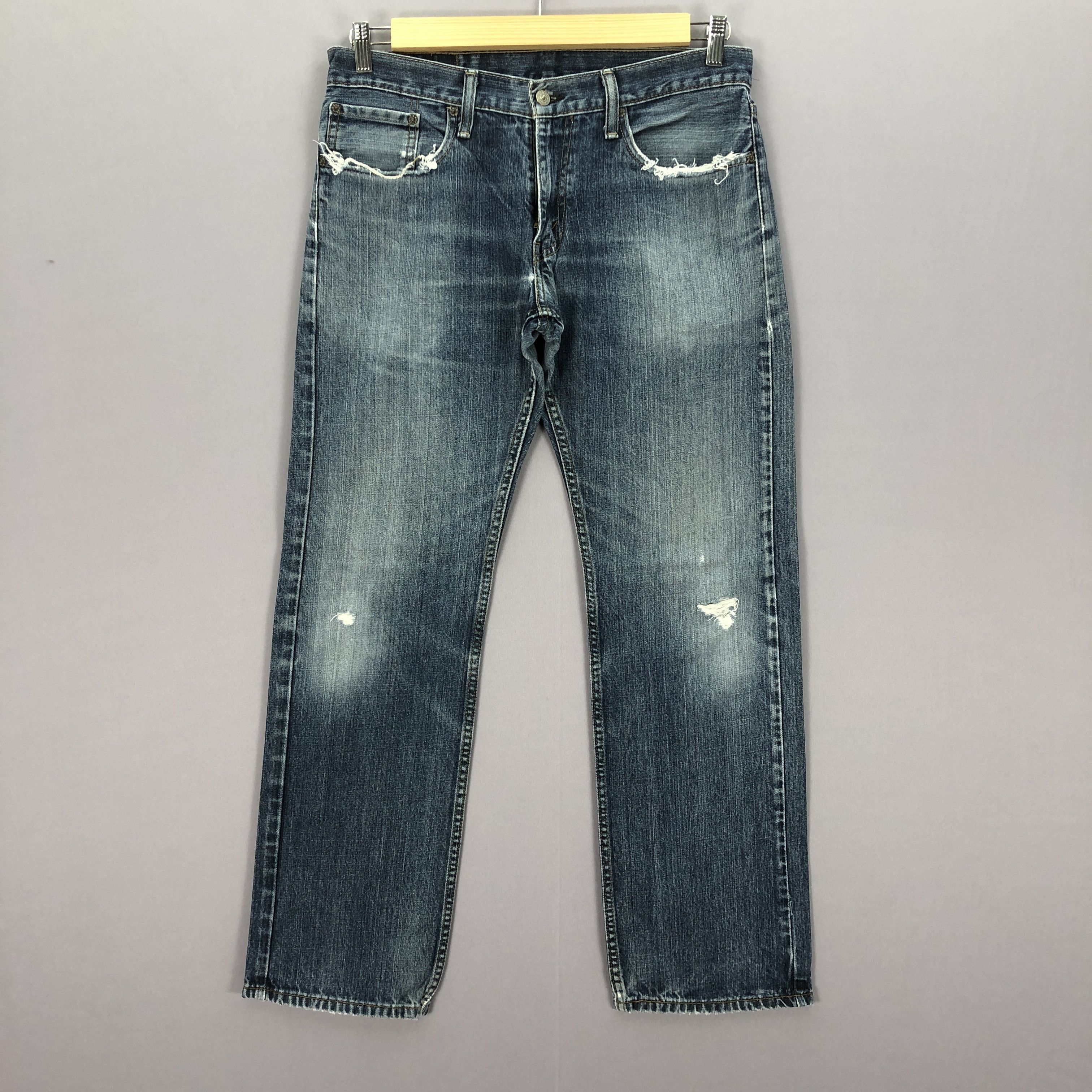 Levi's Vintage Levis Ripped Faded Jeans Levi's 514 Light Wash Denim Size US 32 / EU 48 - 1 Thumbnail