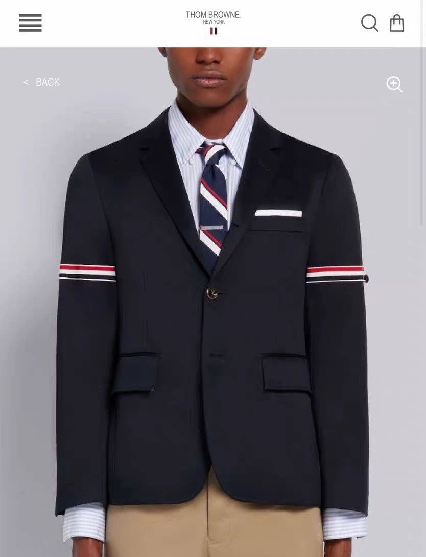 Thom Browne Thom Browne Navy Double Sleeve Tab Gold Blazer Size3 Size US L / EU 52-54 / 3 - 6 Thumbnail