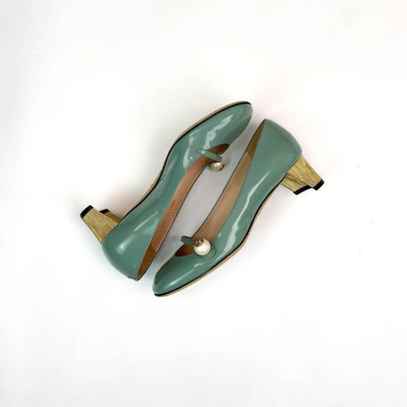 Gucci Gucci Chic Casual High Heels in Light Green - Size US 6.5 / EU 39-40 - 4 Thumbnail