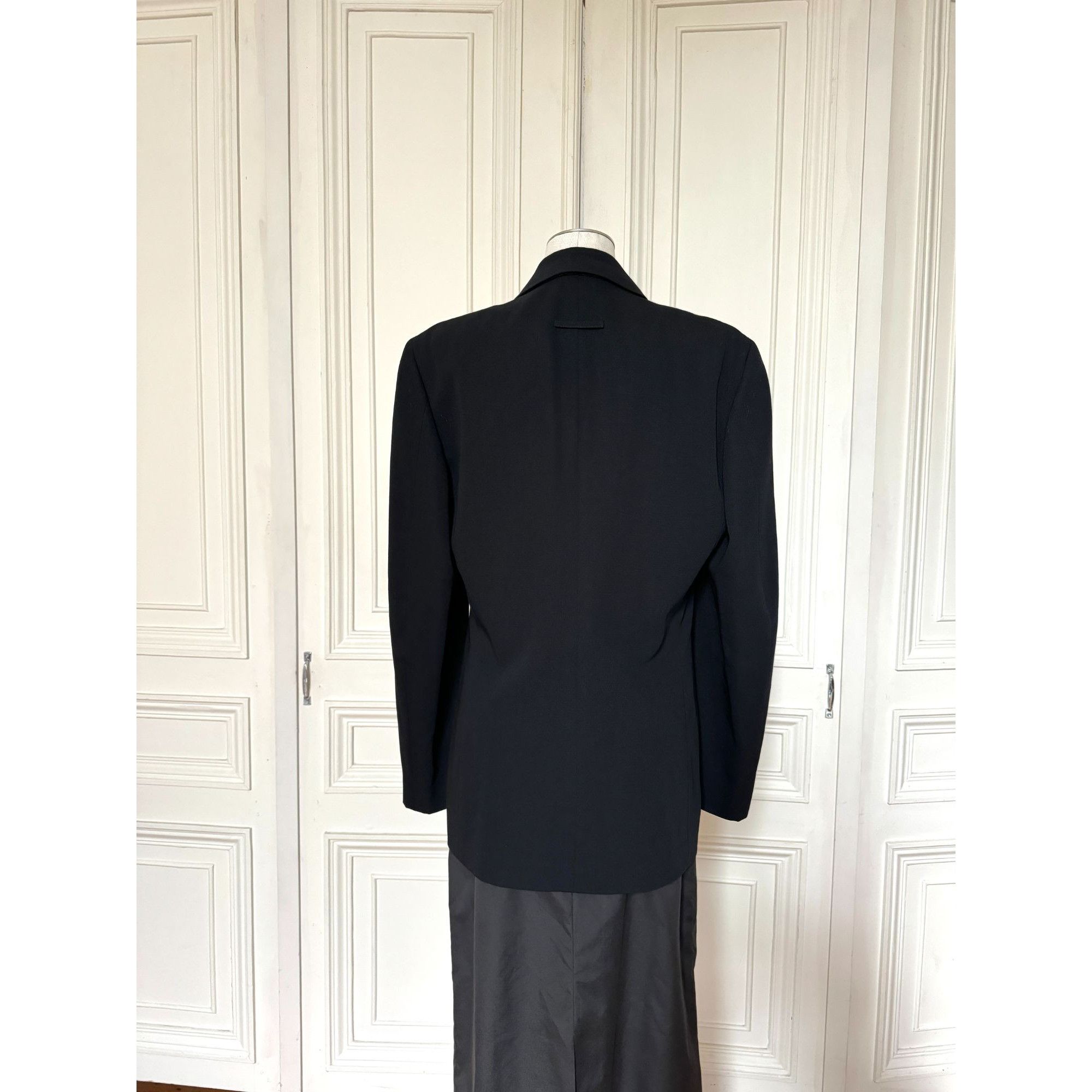 Jean Paul Gaultier Early 2000s Black Wool Blazer Jacket Size 38R - 4 Thumbnail