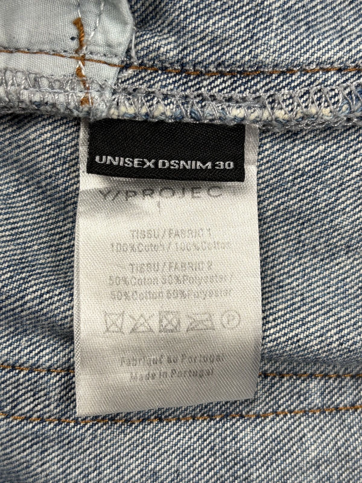 Y/Project Distressed Blue Wash Baggy Fit Denim Jeans Size US 32 / EU 48 - 13 Thumbnail