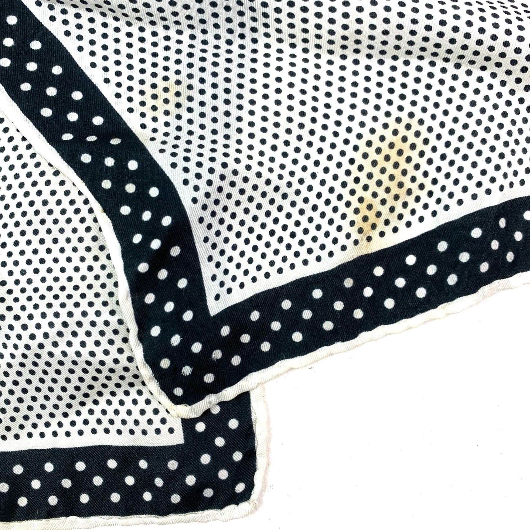 Vintage VINTAGE Black White Polka Dot Neck Scarf 11" x 40.5" Polka Dot Scarf Women Mens Size ONE SIZE - 2 Thumbnail