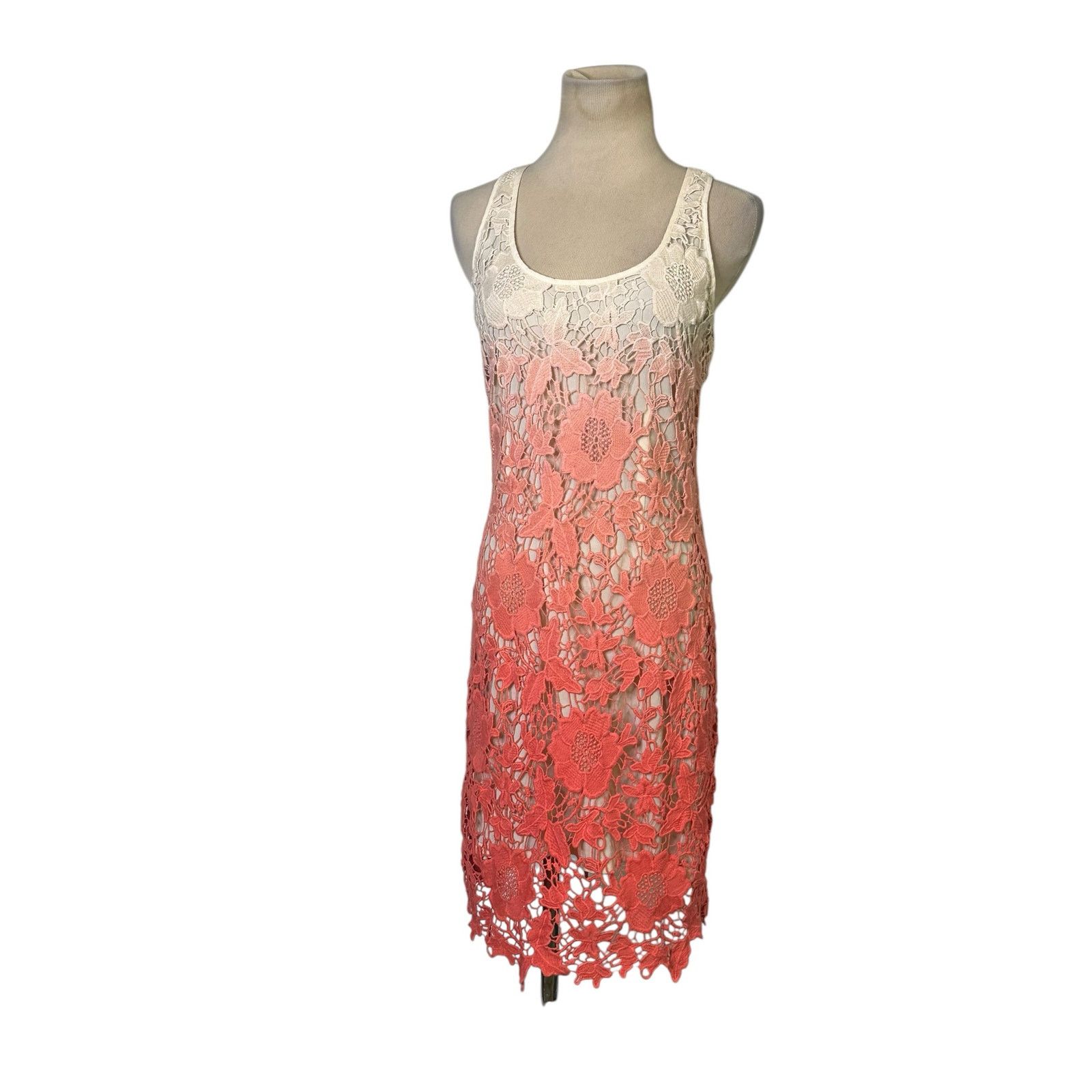Buffalo David Bitton Buffalo cream melon ombre eyelet mini dress size Small Size S / US 4 / IT 40 - 10 Thumbnail