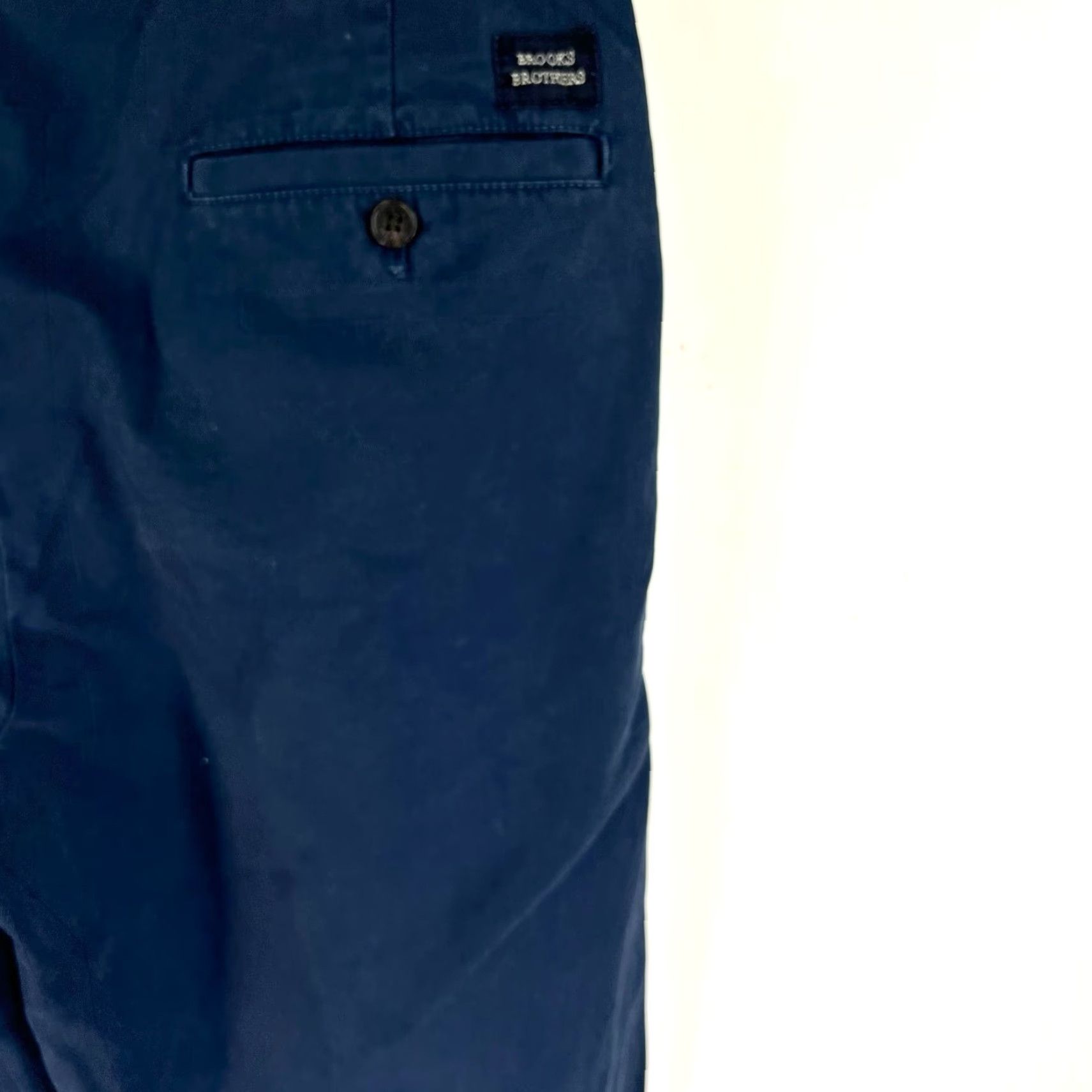 Brooks Brothers Brooks Brothers Clark Fit Chino Pants Mens 33 Blue Khaki Cotton Regular Straight 33x31 Size US 33 - 6 Thumbnail
