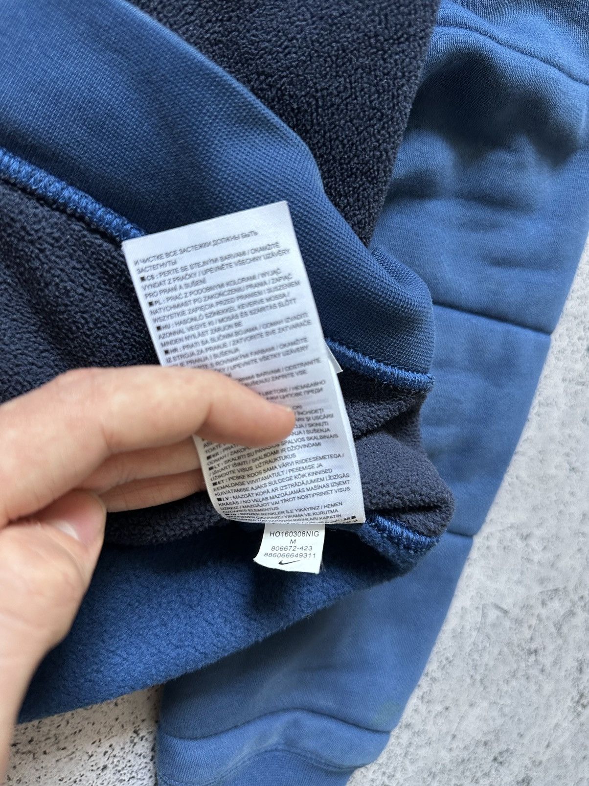 Nike × Vintage Vintage Nike Zip Hoodie Mini Swoosh Blue Fleece Y2K USA Size US M / EU 48-50 / 2 - 4 Thumbnail