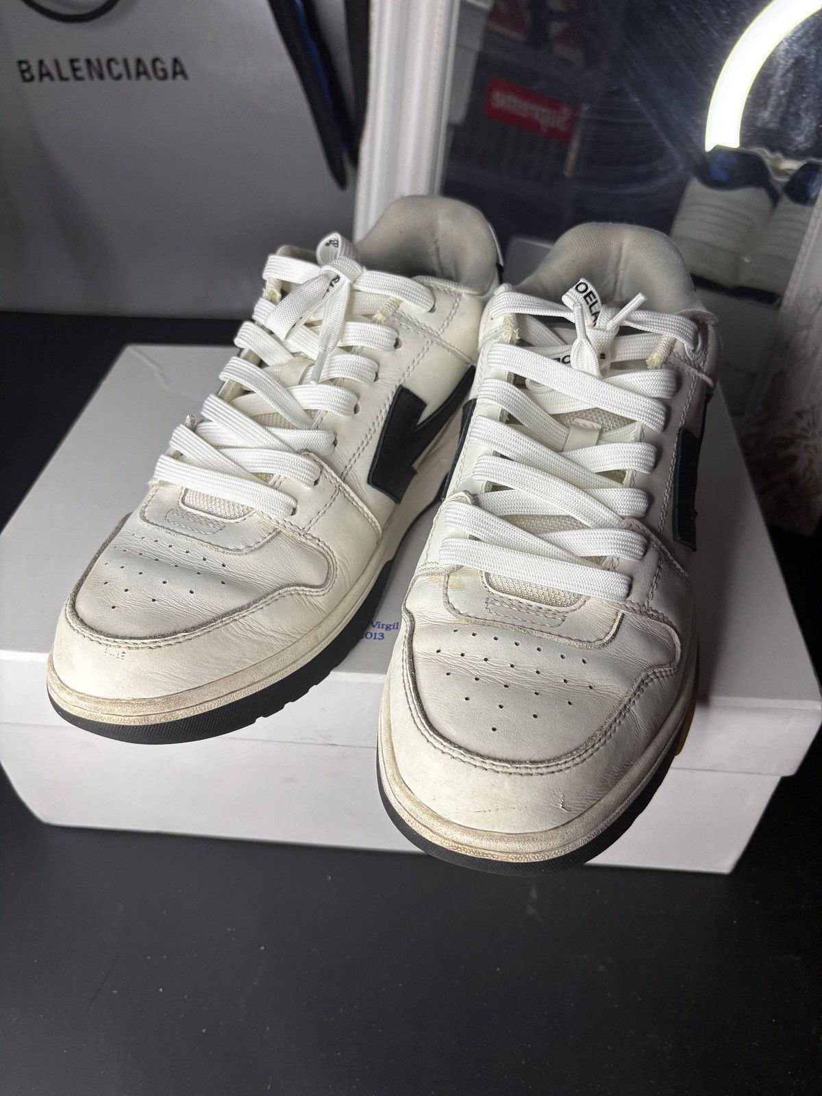 Off-White Off-White Out Of Office “For Walking” White/Black/Blue Size US 9 / IT 39 - 6 Thumbnail