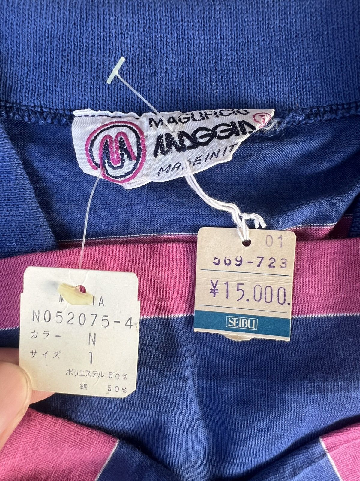 Vintage Super rare Vintage maglificio maggia dead stock poloshirt Size US S / EU 44-46 / 1 - 5 Thumbnail