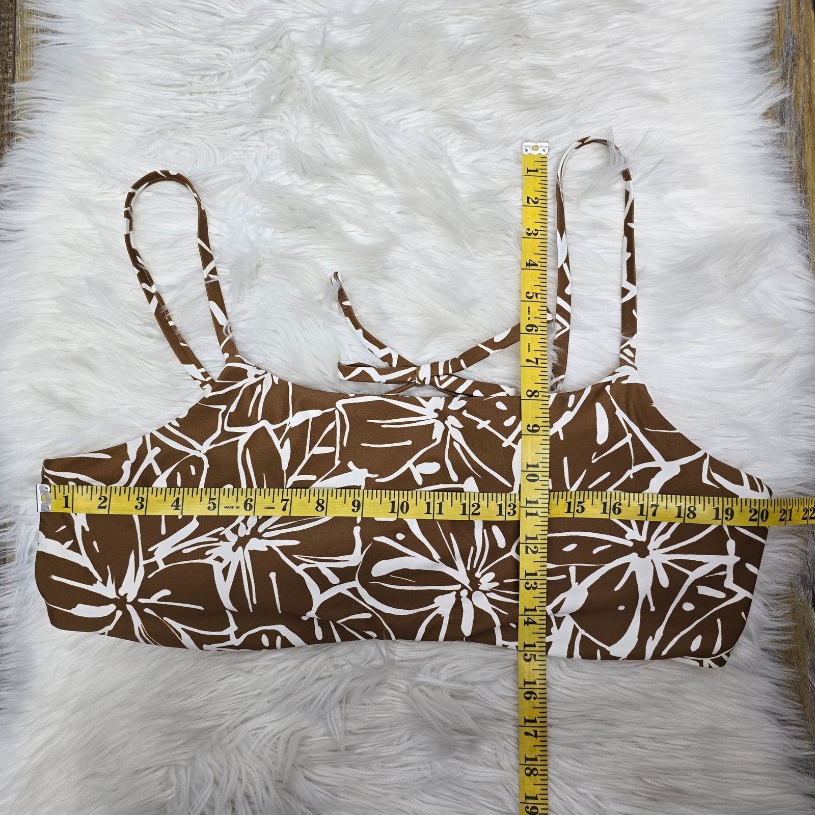 Madewell MADEWELL Plus Tie-Back Bikini Top in Abstract Flora Size 4X Size ONE SIZE - 12 Thumbnail