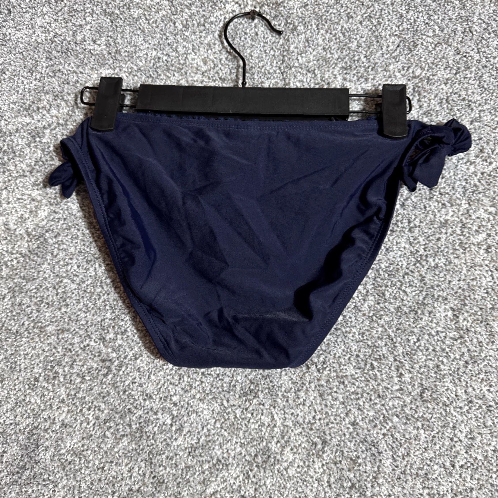 Vintage Hobie Bikini Bottoms Women L Blue Boho Embroidery Tie Side Retro Y2K Swimwear Size 36" / US 14 / IT 50 - 4 Thumbnail