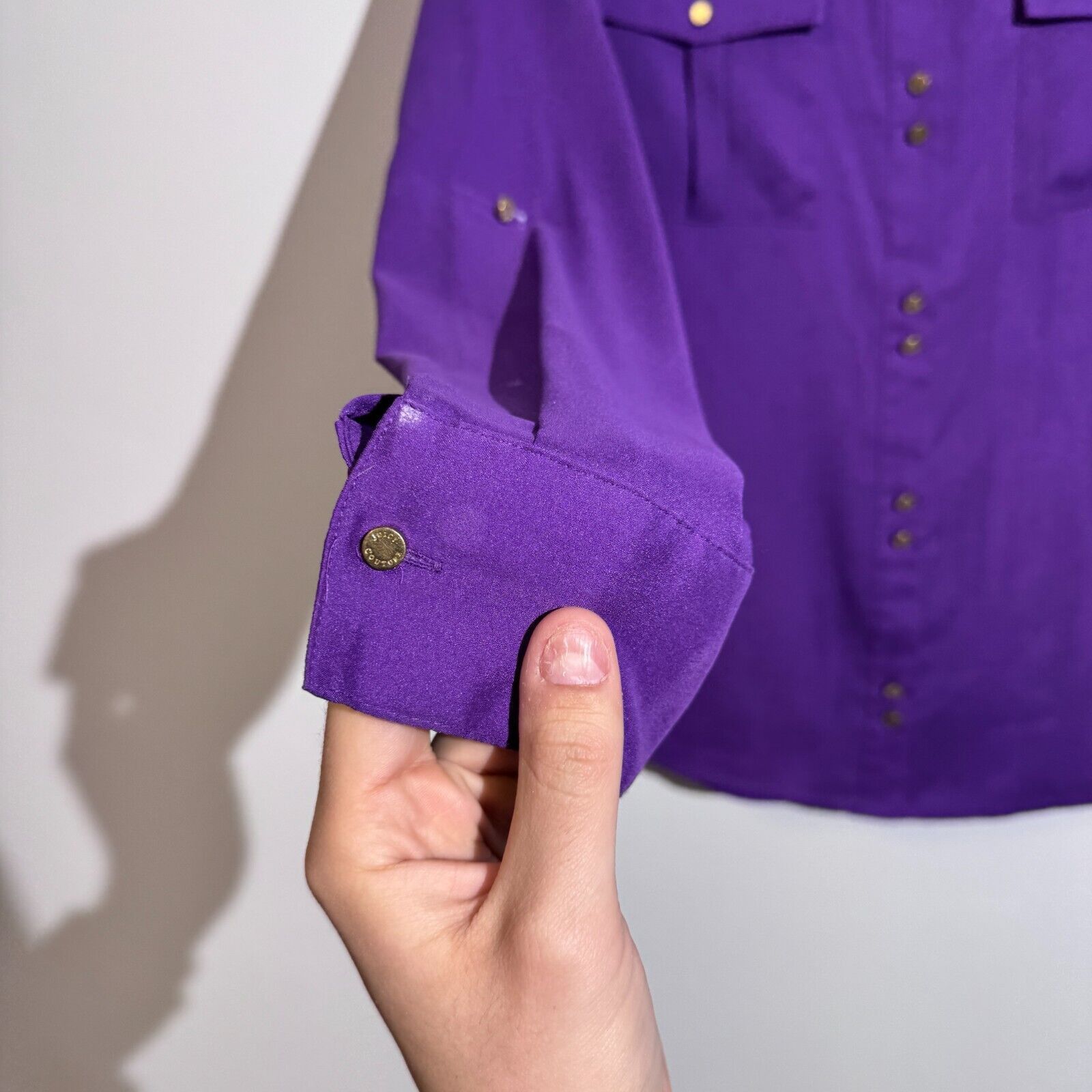 Juicy Couture × Vintage Vintage Juice Couture Purple Polyester Shirt Buton up Size M Size US M / EU 48-50 / 2 - 4 Thumbnail