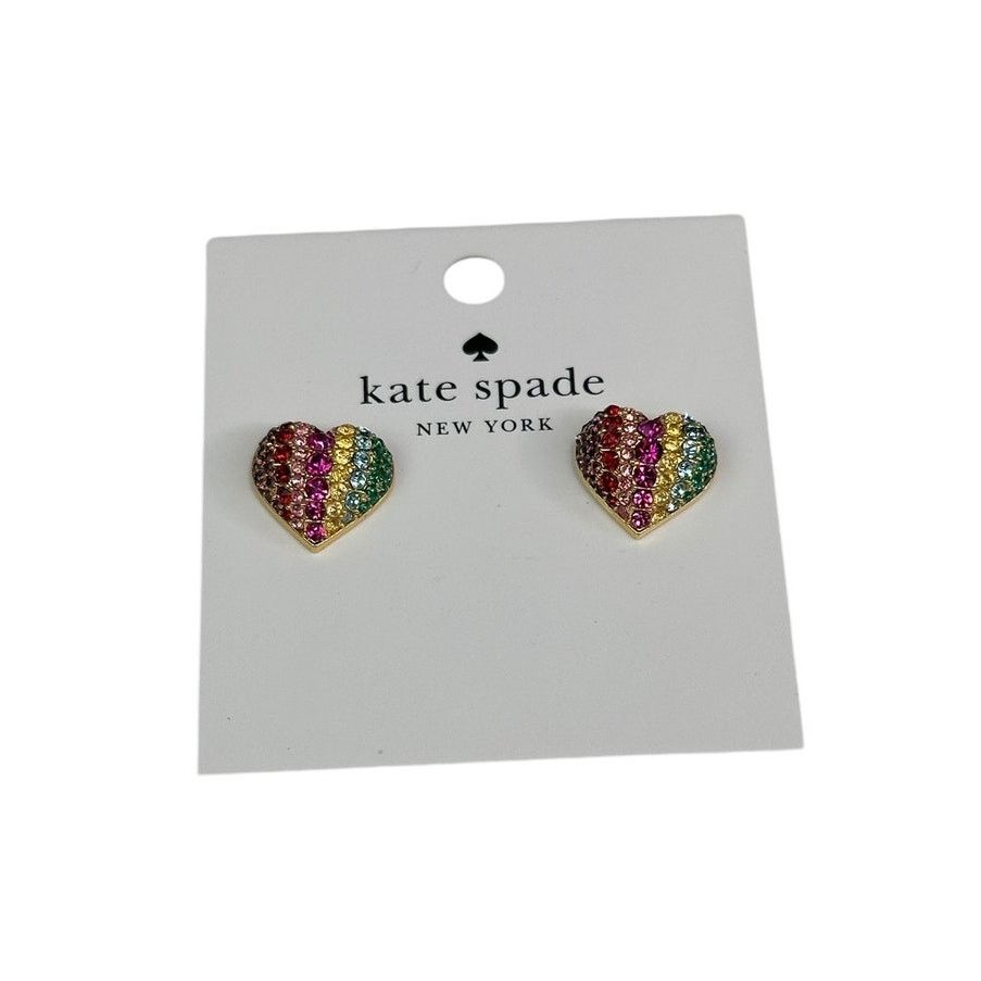 Kate Spade Kate Spade On The Dot Rainbow Heart Studs Earrings Size ONE SIZE - 3 Thumbnail