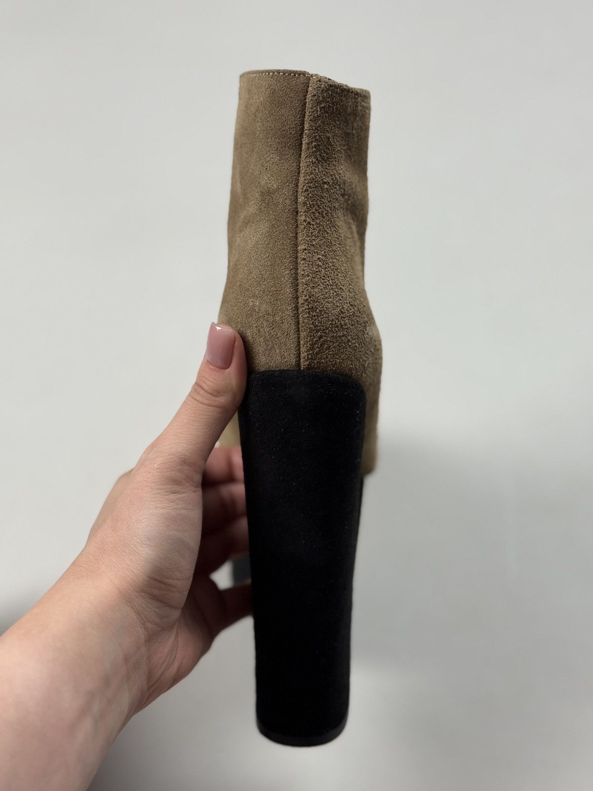Jeffrey Campbell Avant-Garde Suede Block Heeled Platform Boots Shoes Size US 7 / IT 37 - 17 Thumbnail