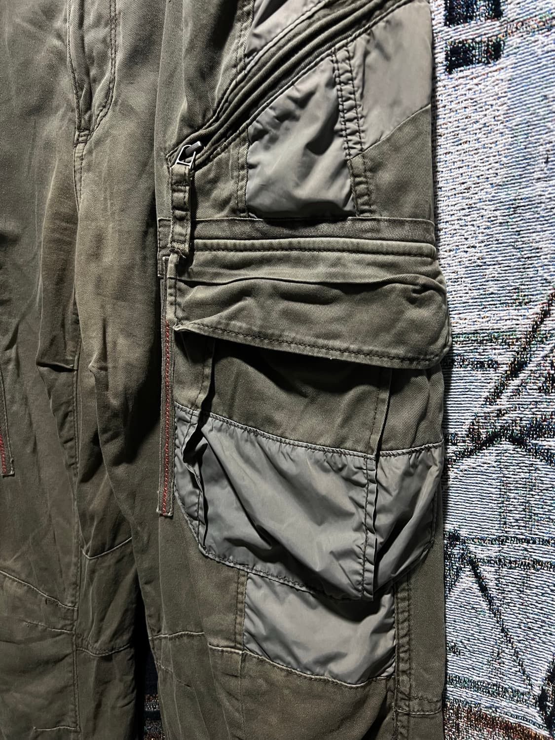 Avirex (SOLD OUT) Avirex y2k multi-fabric parachute cargo pants Size US 34 / EU 50 - 3 Thumbnail