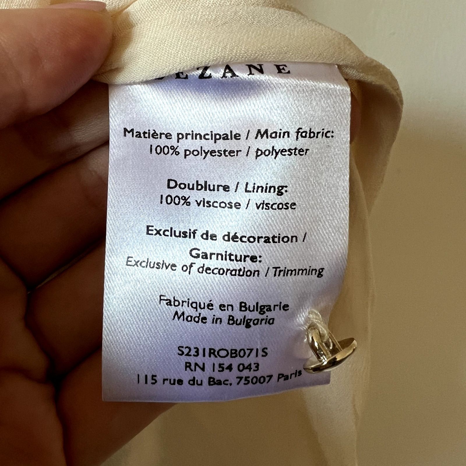 Sezane Sezane Annabeth Sequined Mini Dress gold size 34 2 C5 Size XS / US 0-2 / IT 36-38 - 8 Thumbnail
