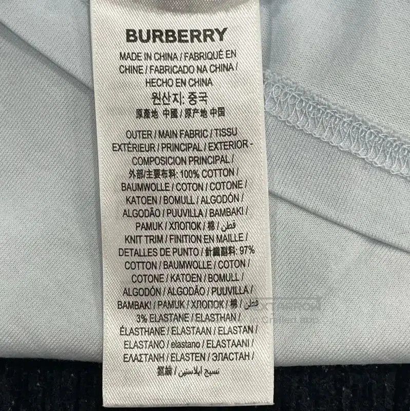 Burberry Burberry Light Blue Cotton Women's T-Shirt. Size L / US 10 / IT 46 - 5 Thumbnail