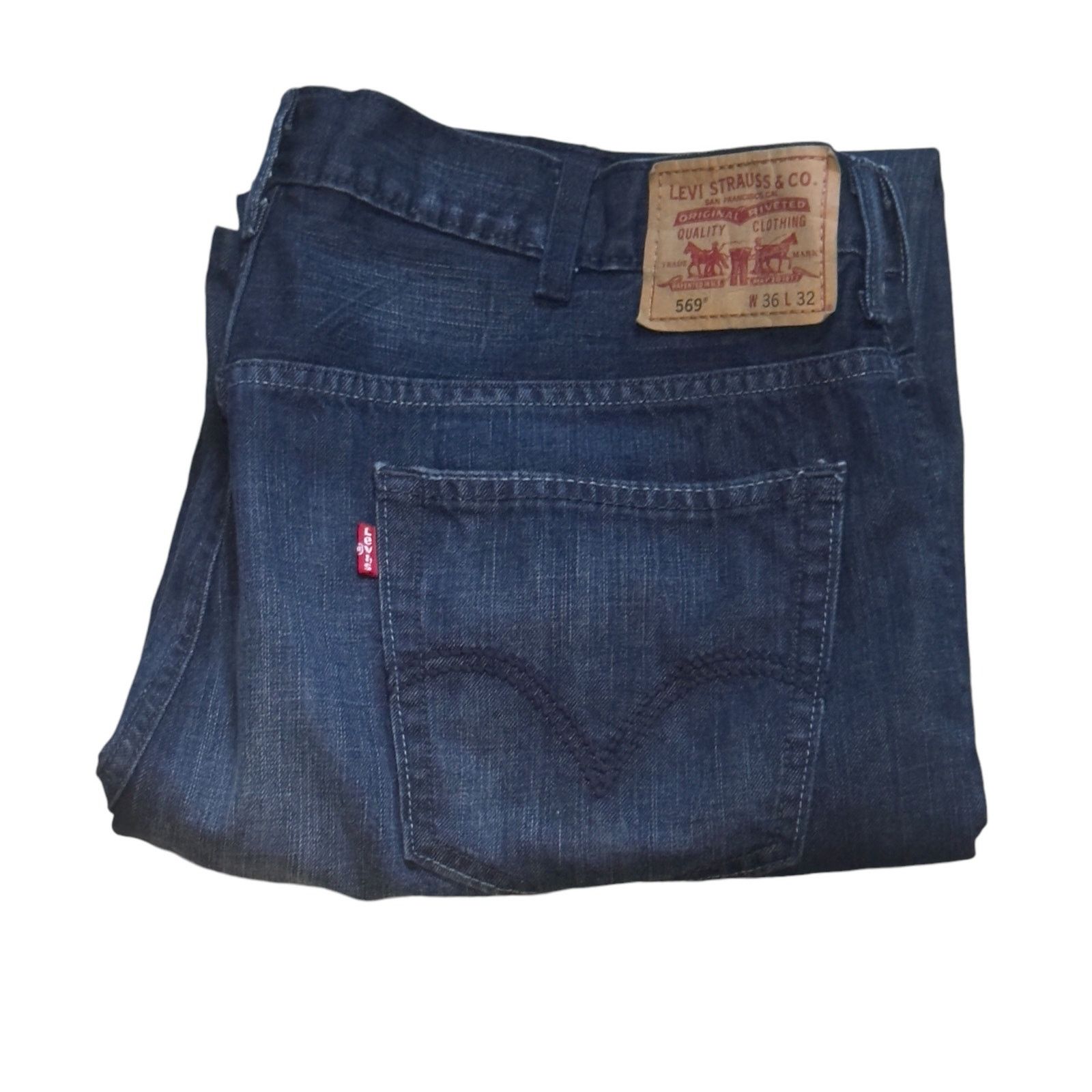 Levi's Vtg 36x32 Levi Strauss 569 Loose Straight Jeans Red Tag Dark Size US 36 / EU 52 - 17 Thumbnail