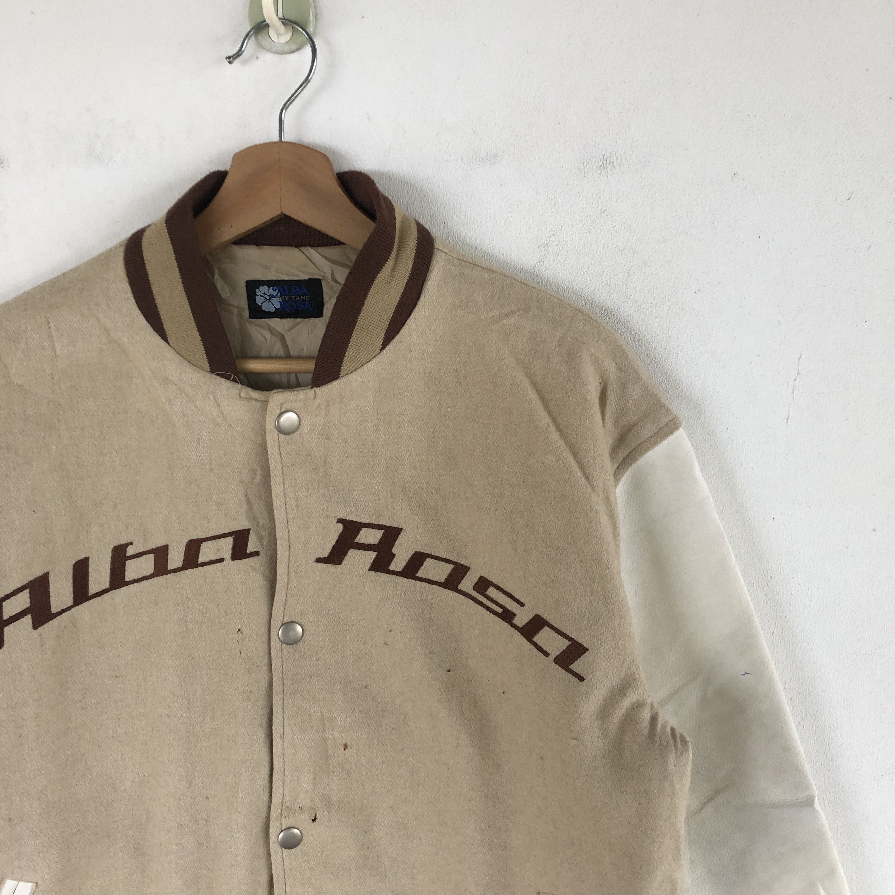 Other Vintage Alba Rosa Letterman Varsity Wool Leather Jackets Size M / US 6-8 / IT 42-44 - 5 Thumbnail