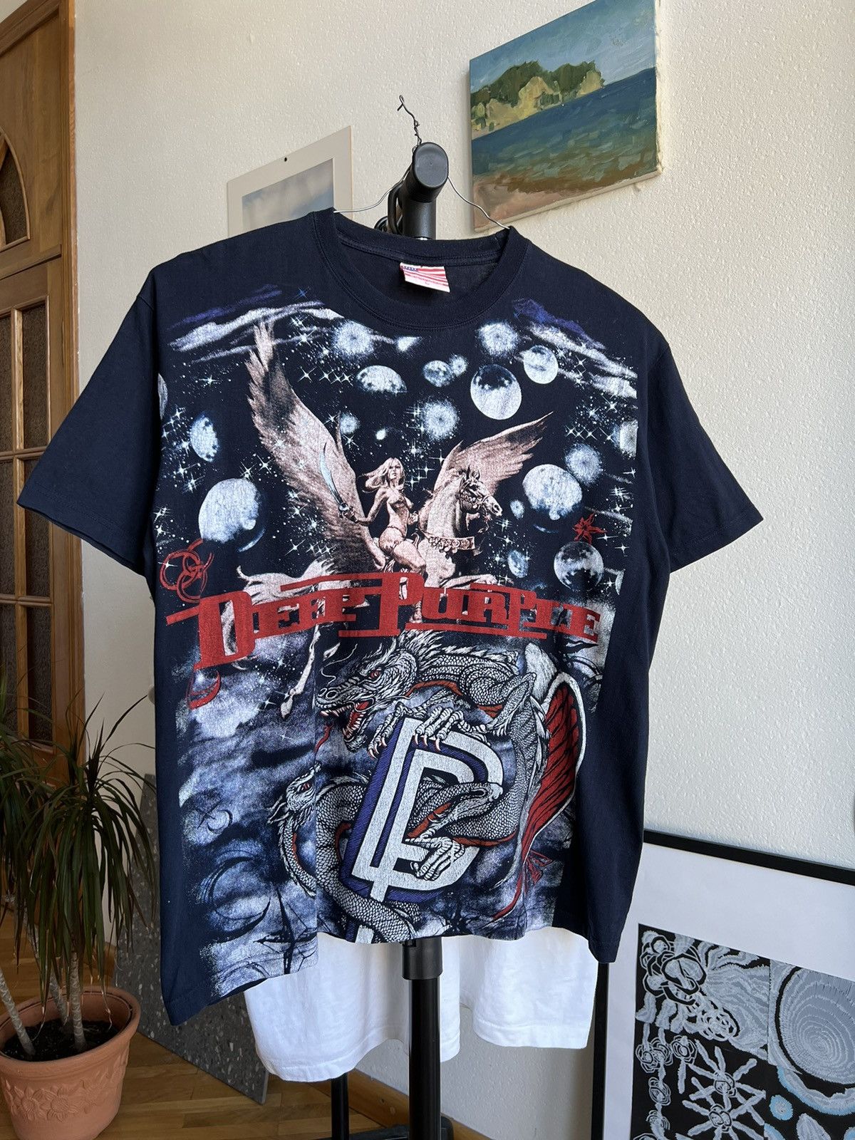 Vintage Deep Purple Allover Print 90's Band T-shirt