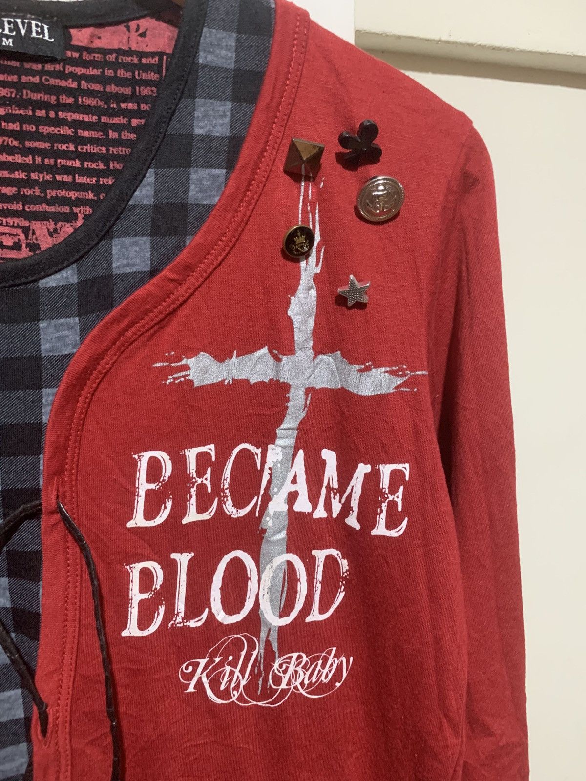 Japanese Brand Y2K Under Level Laced Double Layer Longsleeve Gothic Punk Size US M / EU 48-50 / 2 - 7 Thumbnail