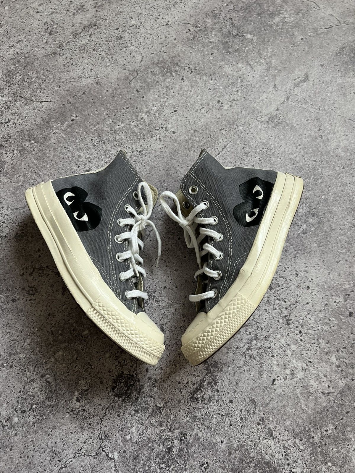 Comme des Garcons PLAY × Converse Vintage Converse Comme Des Garcons Play High top shoes Size US 5.5 / EU 38 - 1 Thumbnail