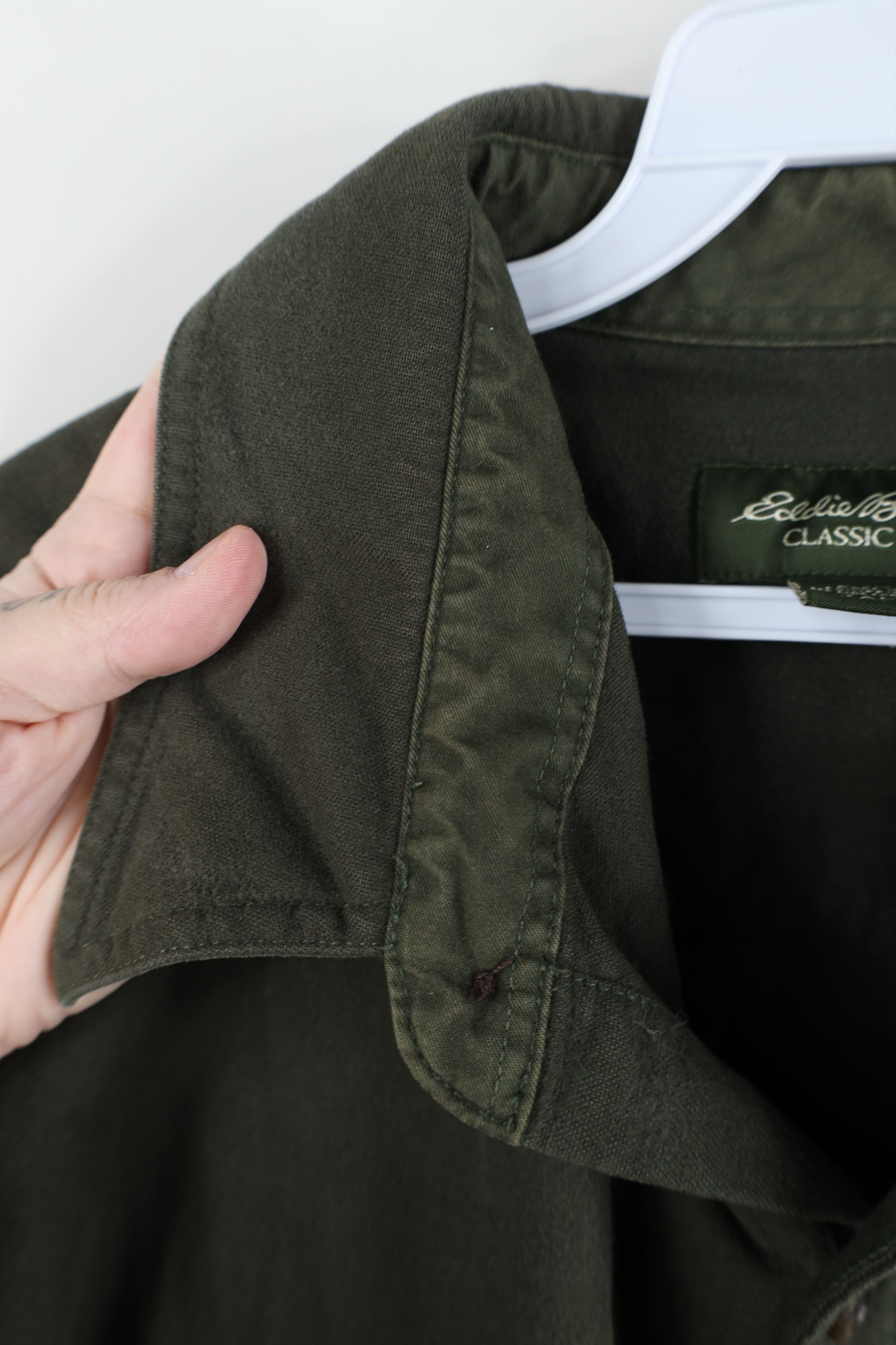 Eddie Bauer Vintage 90s Eddie Bauer Heavy Chamois Cloth Button Shirt Size US L / EU 52-54 / 3 - 8 Thumbnail