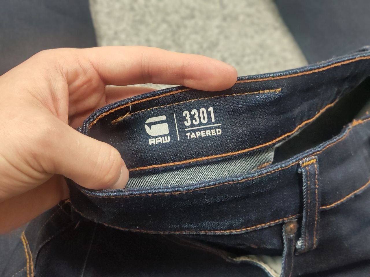 G-Star G Star Raw 3301 tapered Denim dark wash Slim jeans Vintage Size US 34 / EU 50 - 10 Thumbnail
