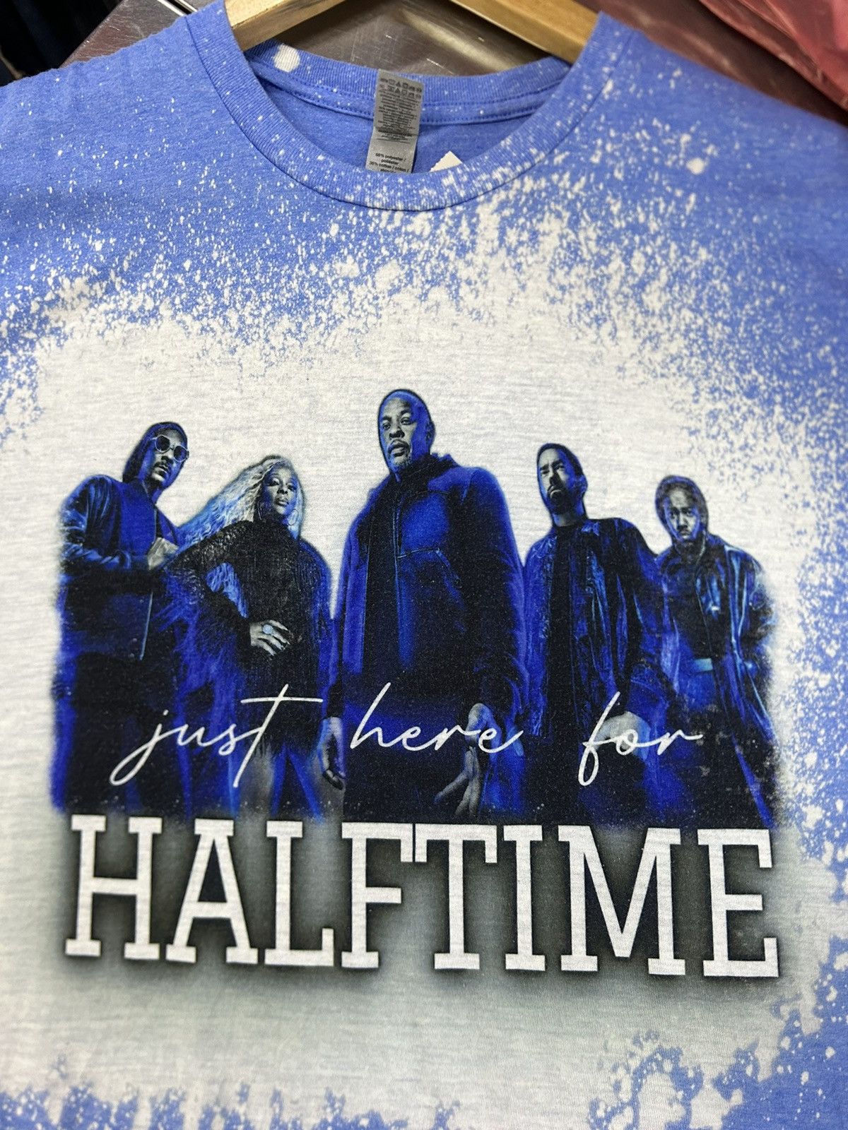 Band Tees × Rap Tees × Vintage Just Here For Halftime Dr Dre Snoop Dogg Eminem Rapper Tee Size US L / EU 52-54 / 3 - 1 Thumbnail