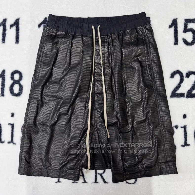 Rick Owens Rick Owens Python-skin 7-point crotch pants Size US 38 / EU 54 - 1 Thumbnail