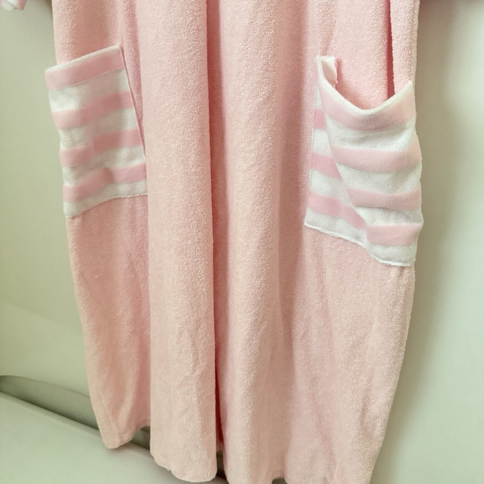 Other Vtg House Dress Bath Robe Terry Grannycore 80s Zipper Pocket Size ONE SIZE - 5 Thumbnail