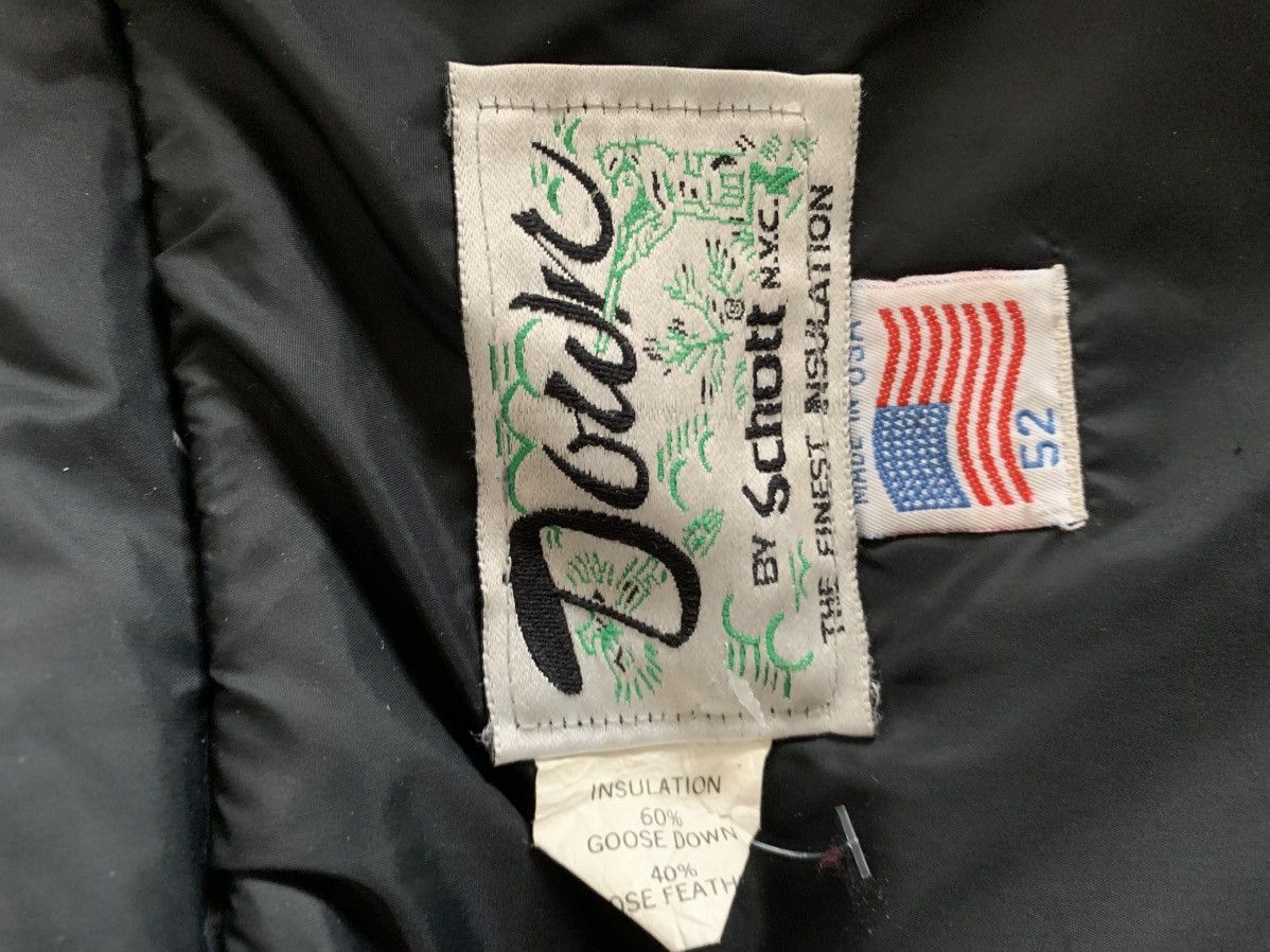 Schott Schott Leather Goose Down Puffer Jacket Size US XL / EU 56 / 4 - 11 Thumbnail