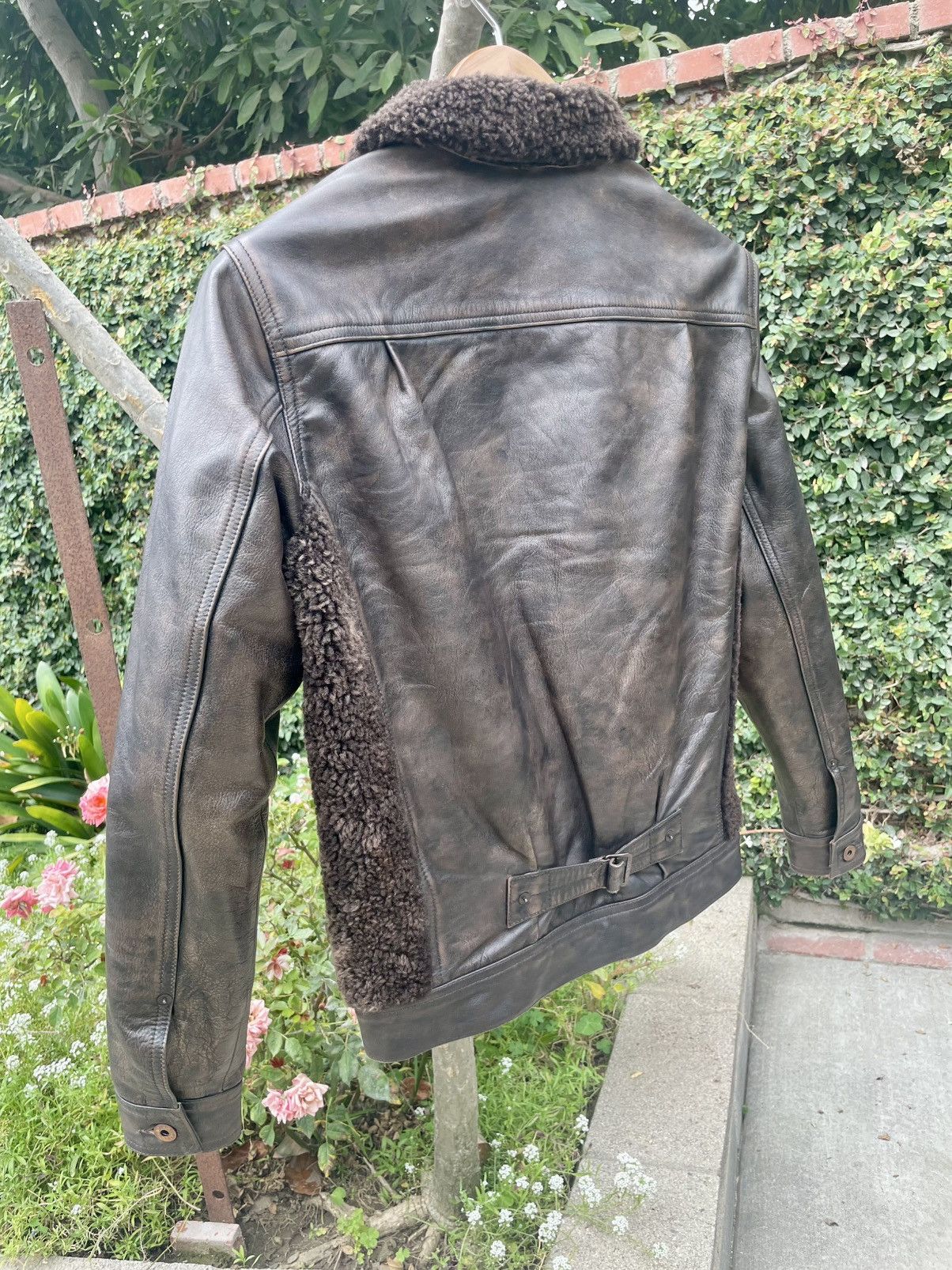 RRL Ralph Lauren RRL Ralph Lauren Shearling Leather Grizzly Jacket XS Brown Size US XS / EU 42 / 0 - 12 Thumbnail