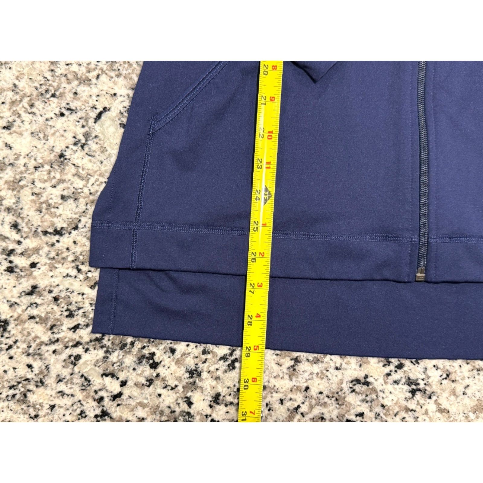 Vintage Natori Womens Soft Jersey Zip Front Lounge Jacket Midnight Navy Blue M Full Zip Hooded Lightweight Pockets Thumb Holes Size M / US 6-8 / IT 42-44 - 3 Thumbnail