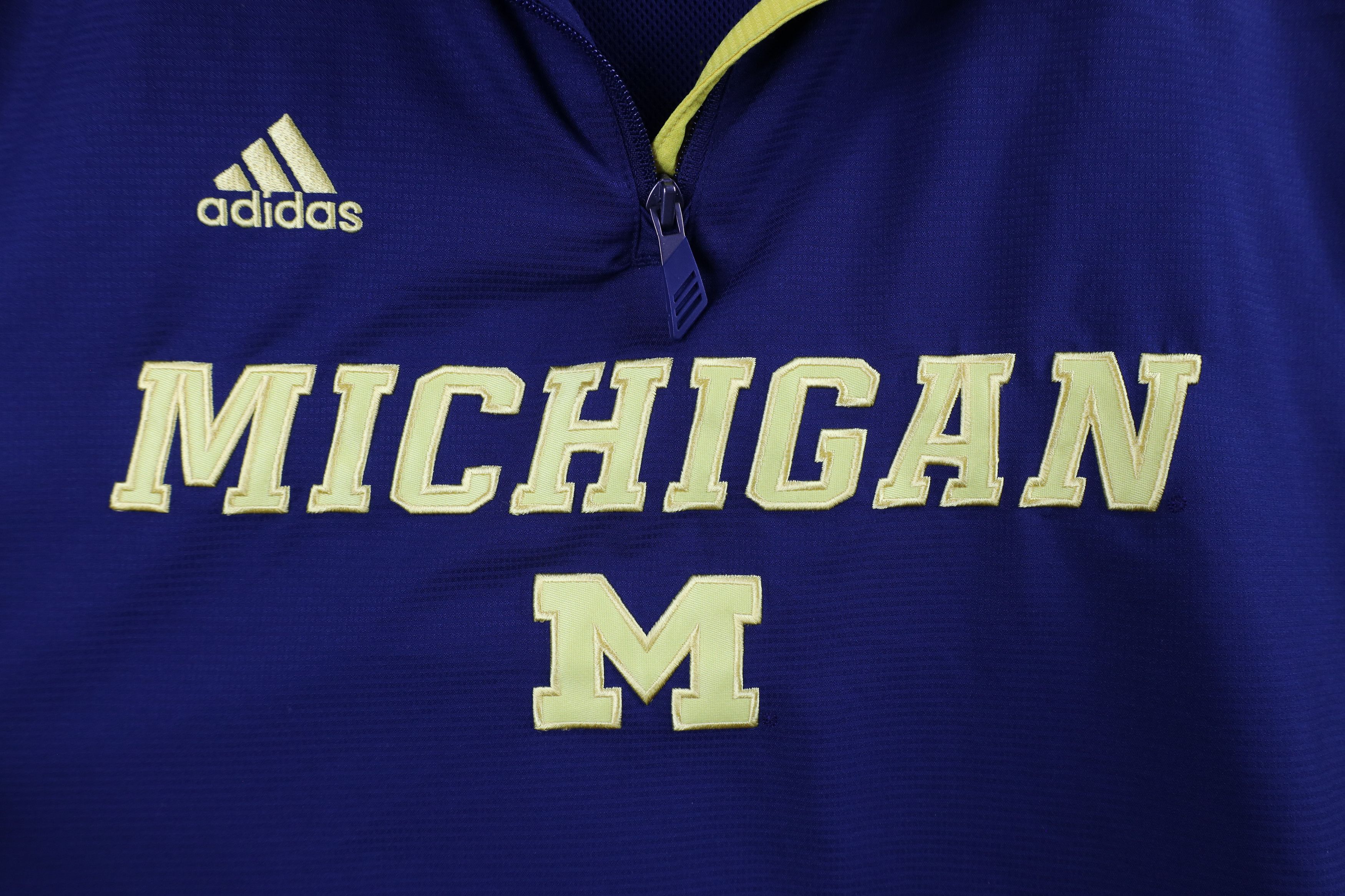 Adidas × Vintage Adidas University of Michigan Football Pullover Jacket Blue Size US XXL / EU 58 / 5 - 4 Thumbnail