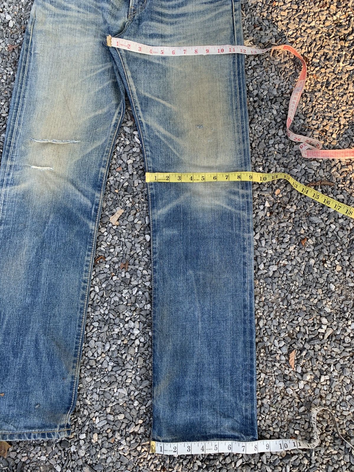 Edwin VINTAGE EDWIN SELVEDGE BUCKLE BACK RUSTY DISTRESSED DENIM Size US 33 - 20 Thumbnail