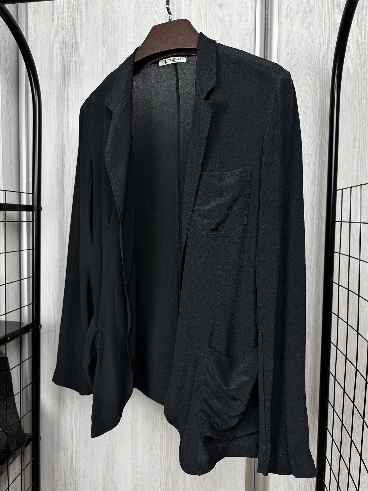 Barena Venezia Barena Venezia Black Silk buttonless blazer size 46 Size 36R - 6 Thumbnail