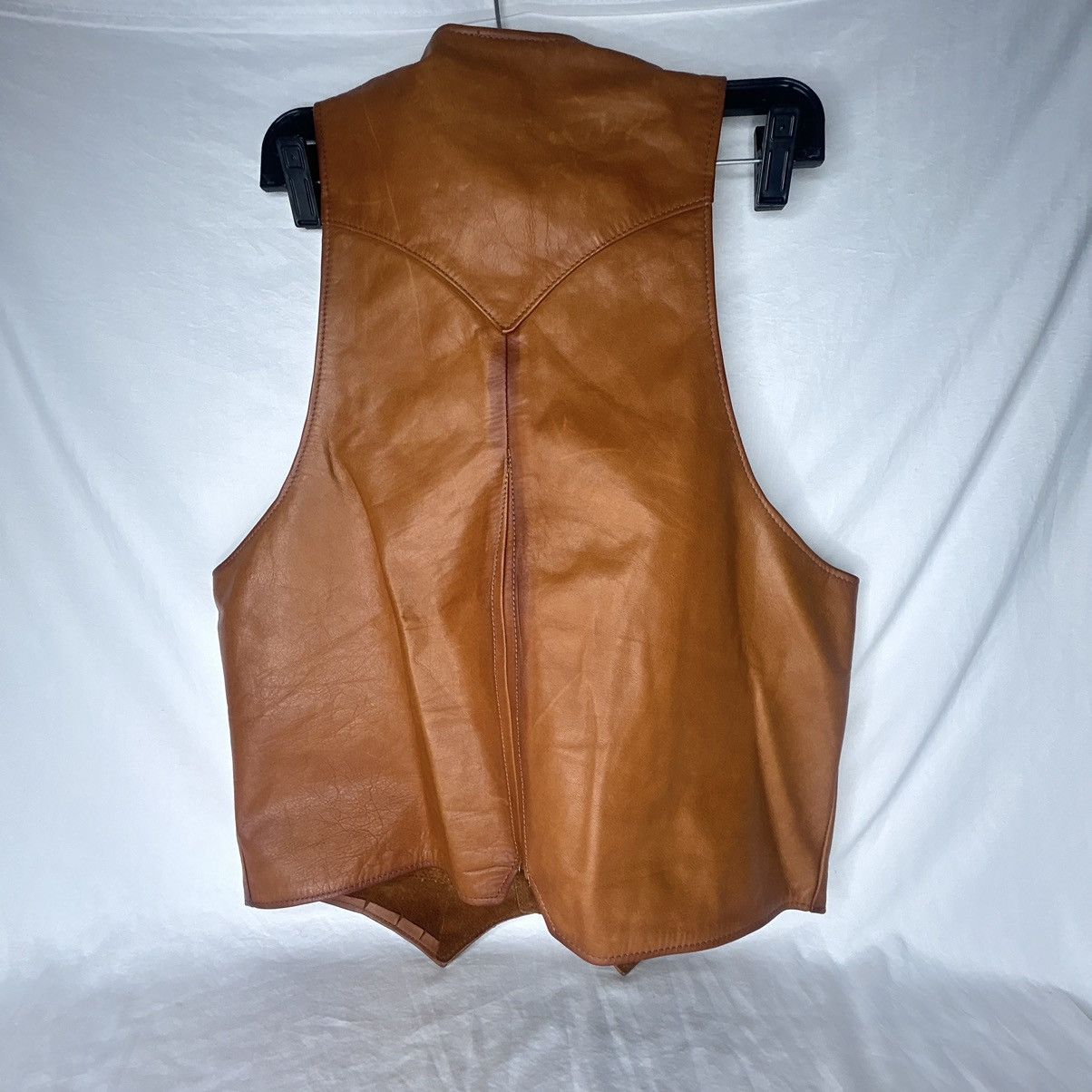 Vintage VTG USA Lew N Me Leather Western Cowboy Vest Buffalo Nickel Size US M / EU 48-50 / 2 - 8 Thumbnail