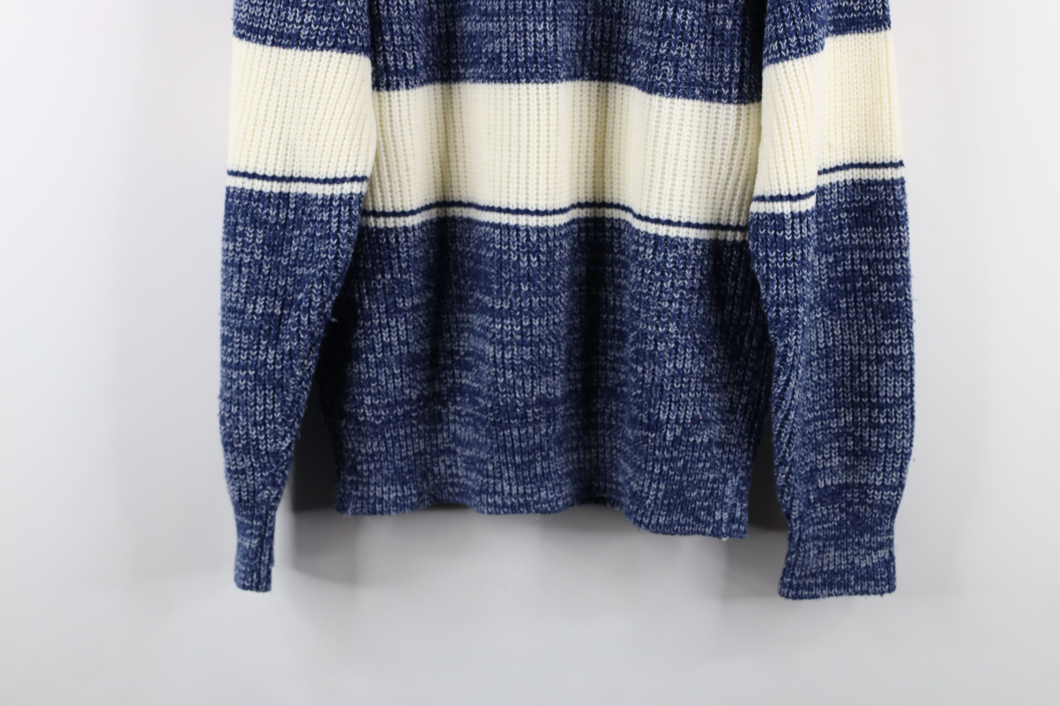 Vintage Vintage 90s Streetwear Block Chunky Ribbed Knit Sweater Size L / US 10 / IT 46 - 9 Thumbnail