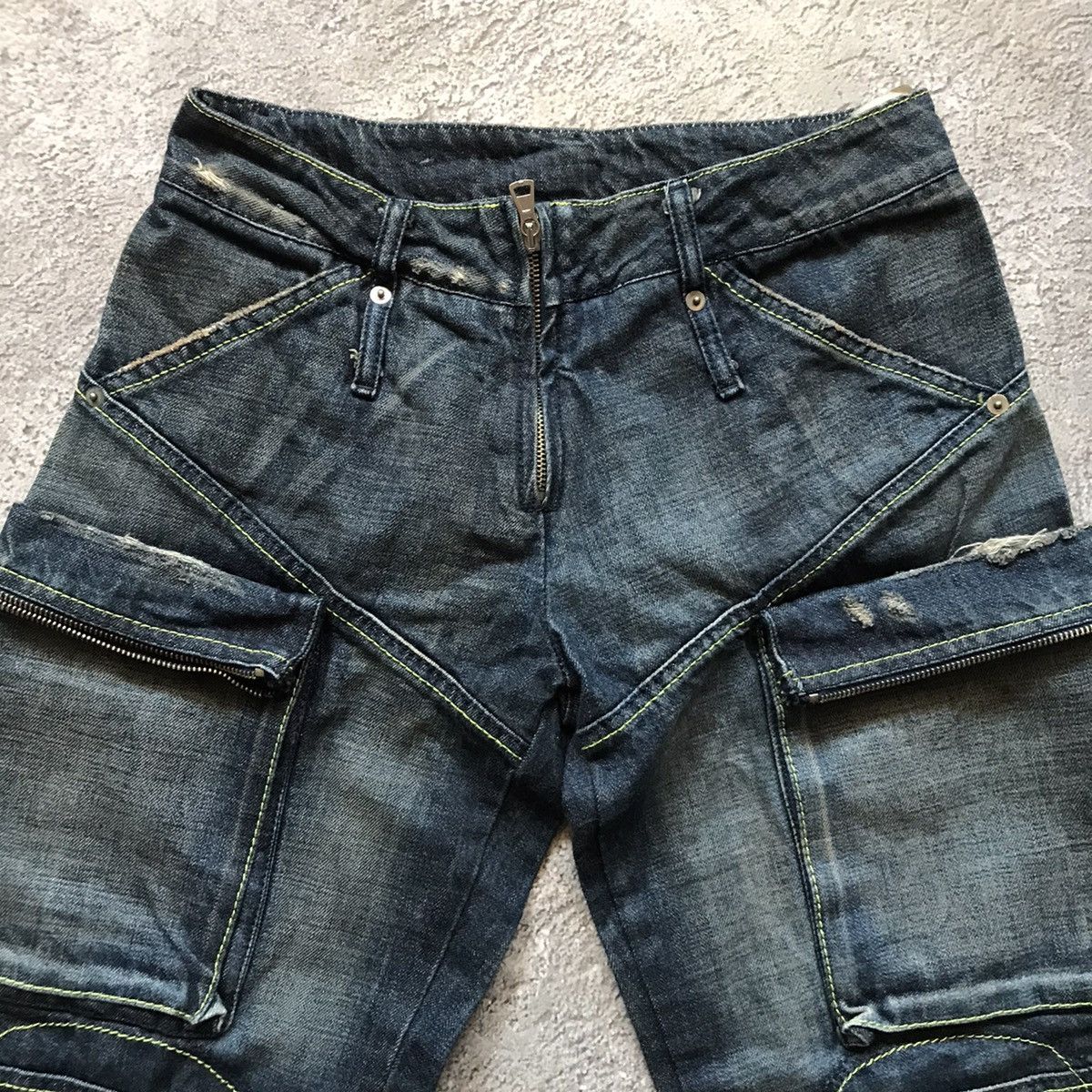Vintage Vintage 90s Y2K Distressed Baggy Wide Leg Jeans Grunge 30 Size US 30 / EU 46 - 5 Thumbnail