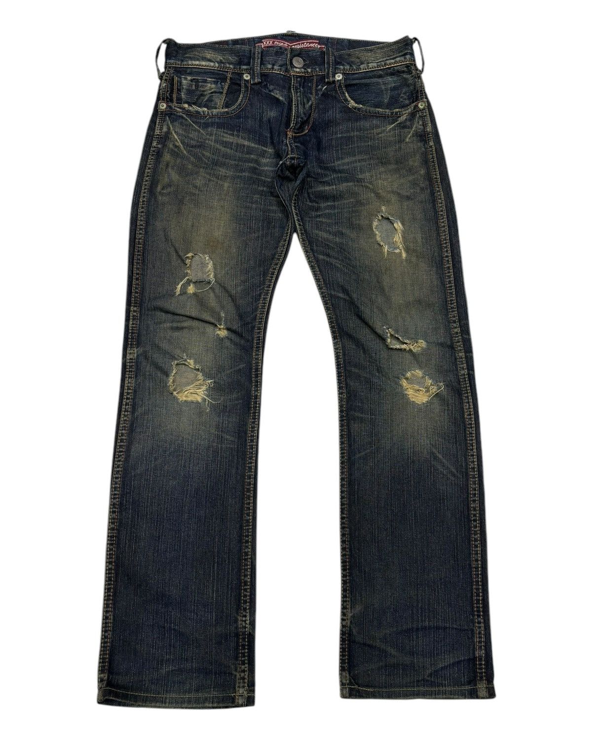 If Six Was Nine × Japanese Brand × Tornado Mart LIBERTO XXX JAPANESE DENIM PUNK RUSTY DISTRESSED DENIM JEANS Size US 32 / EU 48 - 1 Thumbnail