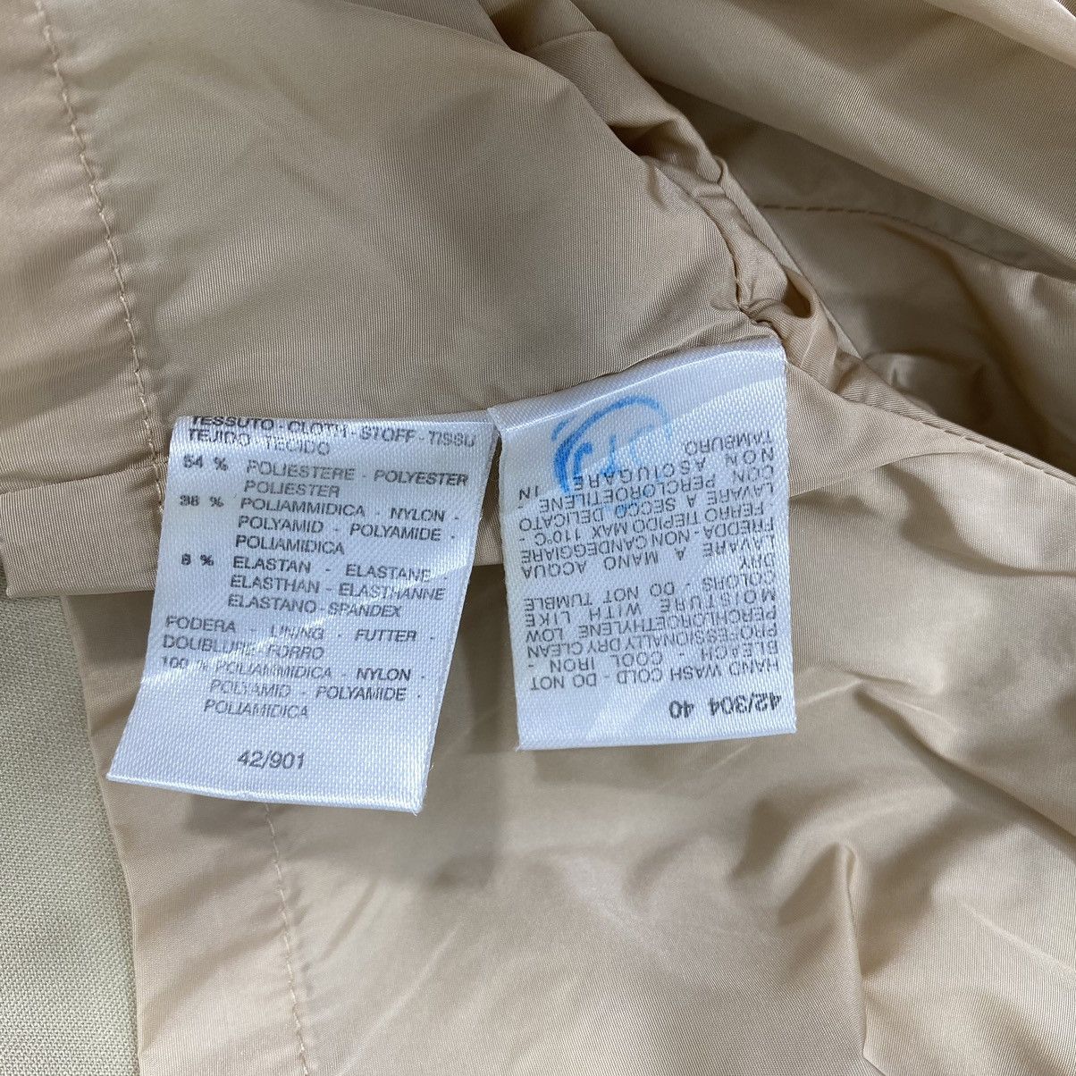 Max Mara S MAX MARA Italy Designer Lycra Plain Cream Coat Size M / US 6-8 / IT 42-44 - 7 Thumbnail