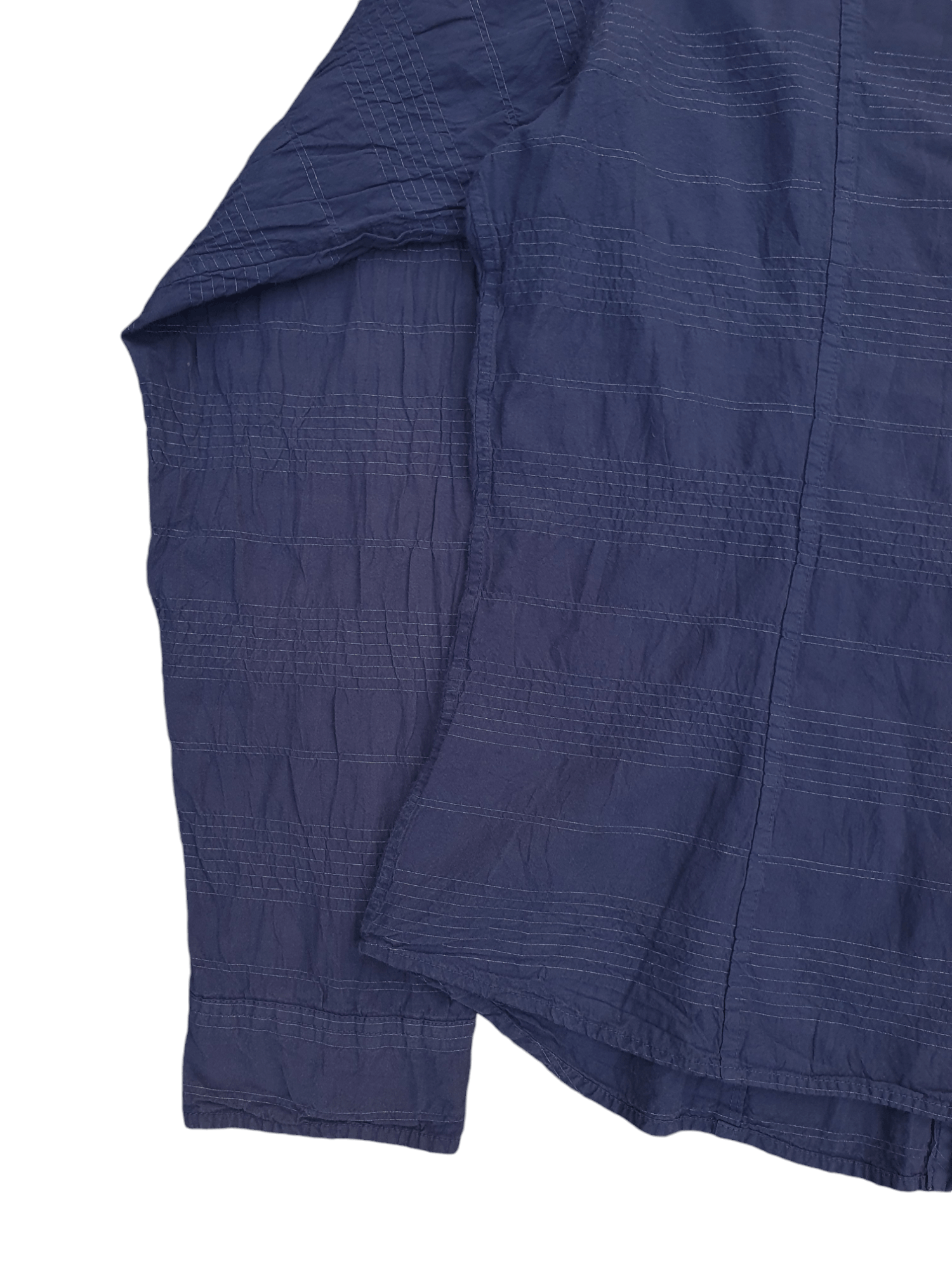 Homme Plisse Issey Miyake Pleated Indigo Dyed Mandarin Collar Shirt Size US S / EU 44-46 / 1 - 4 Thumbnail