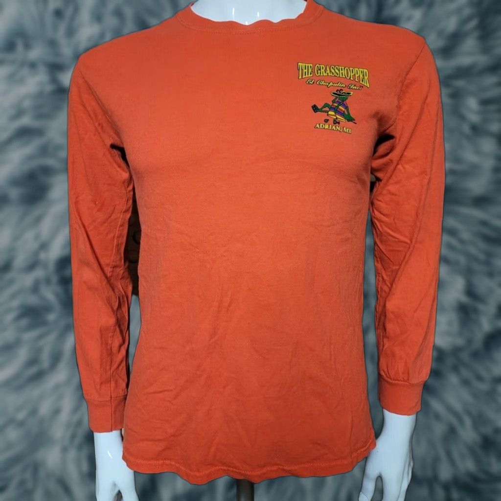 Gildan El Chapulin Grasshopper Mexican Restaurant T Shirt Long Sleeve Small Adrian MI Size US S / EU 44-46 / 1 - 1 Thumbnail