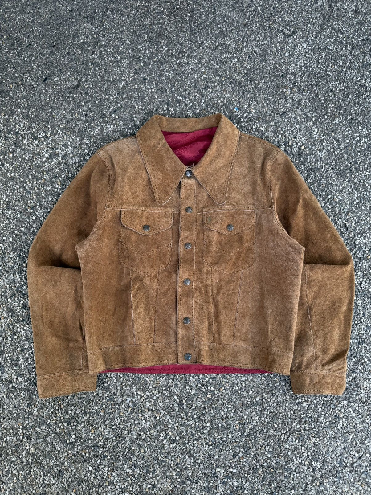 Other 60's-70's Camel Suede Leather Jacket Size US M / EU 48-50 / 2 - 1 Thumbnail